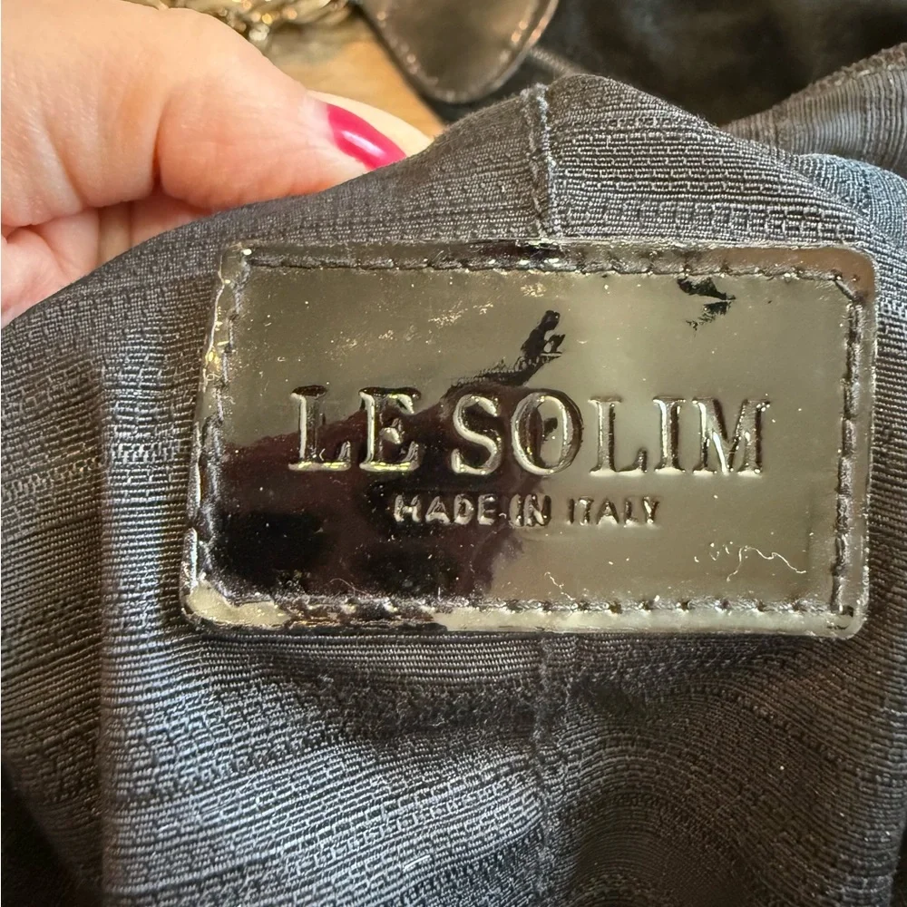 Le Solim Black Suede Hobo Bag